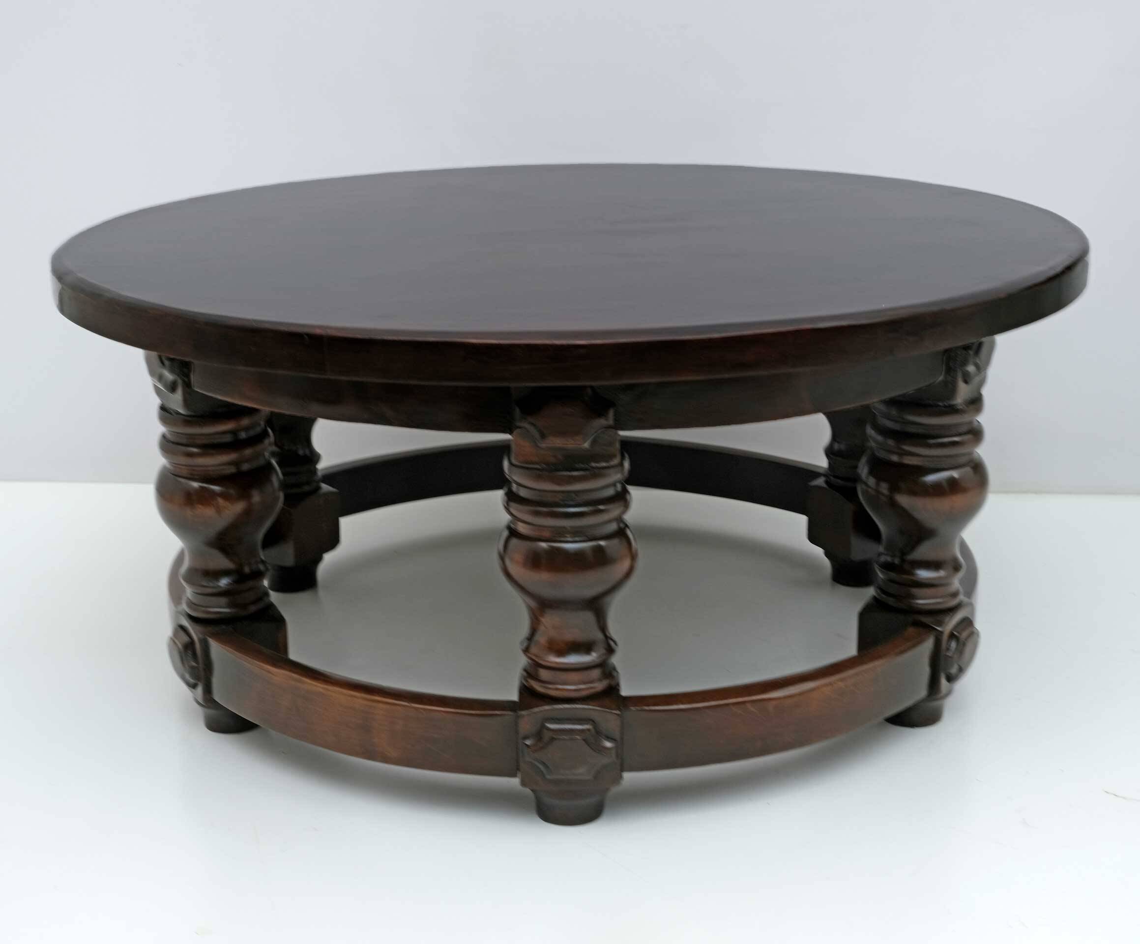 20th Century Louis XIII Style Walnut Coffee Table