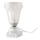 Art Deco glass lamp with white marble base