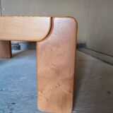 Elm coffee table and smoked glass