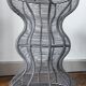 Vintage metal stool / side table
