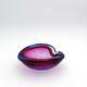 Pocket Glass Murano Flavio Poli Sommerso Fuchsia Blue 17cm