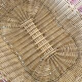 Two-tone woven wicker basket