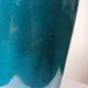 Vintage vase Dinis Portugal in turquoise and cobalt blue ceramic, 1970s.