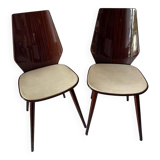 Duo chaises baumann laquées