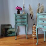 Pair of weathered bedside tables