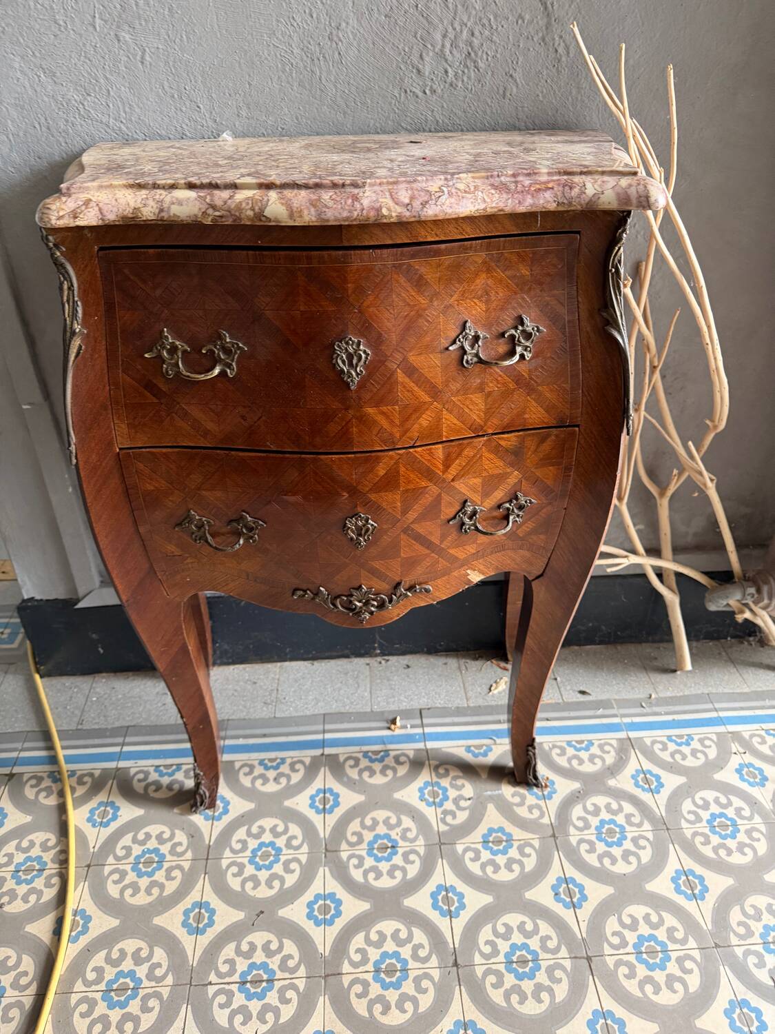 Small "bombé" chest of drawers Louis XV