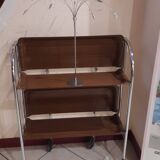 Folding serving table in formica