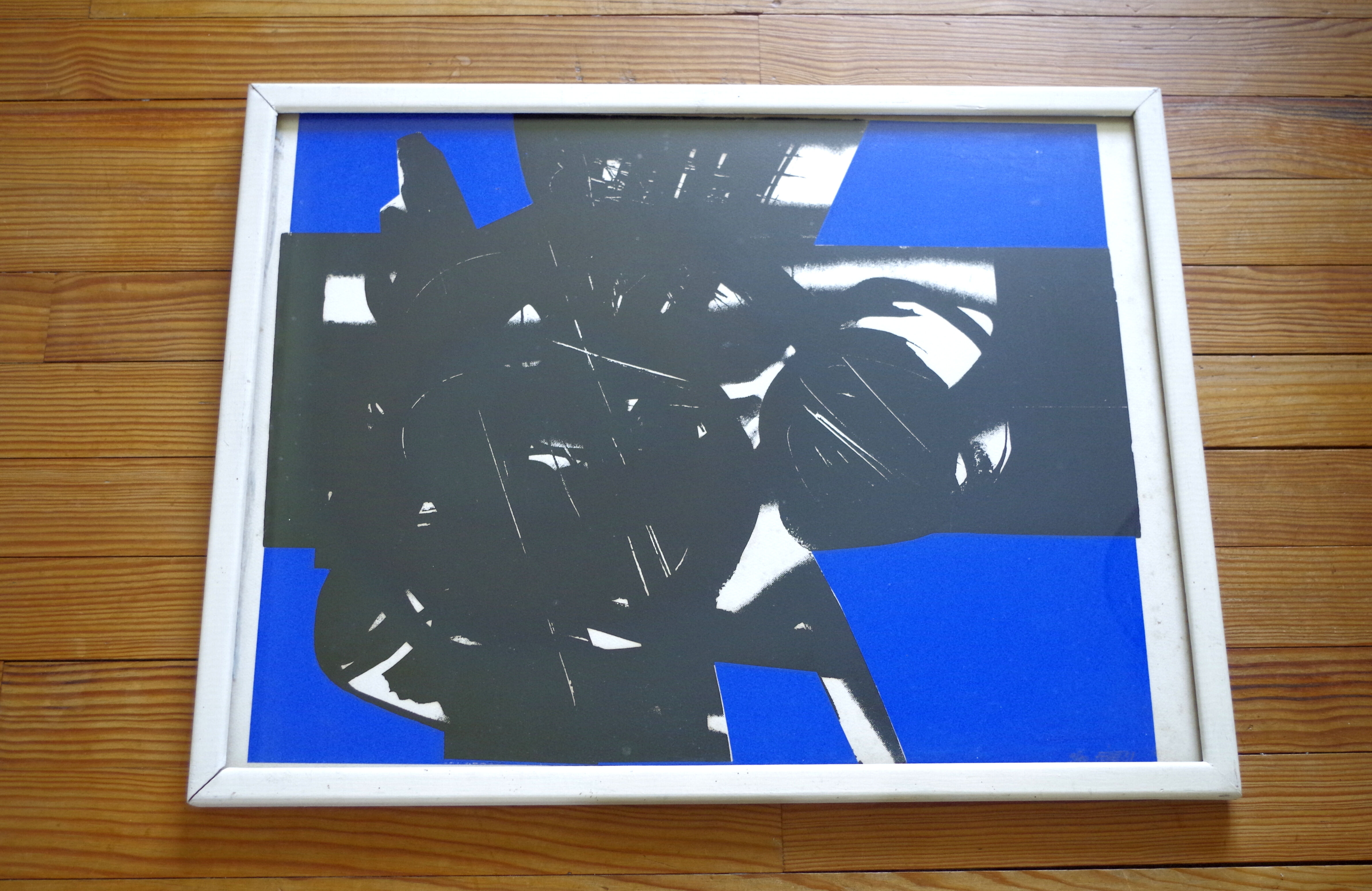 Painting on paper of the 70s
