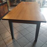 Solid walnut table circa 1980 with double patina