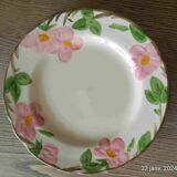 8 flat plates "Franciscan Desert Rose" English tableware
