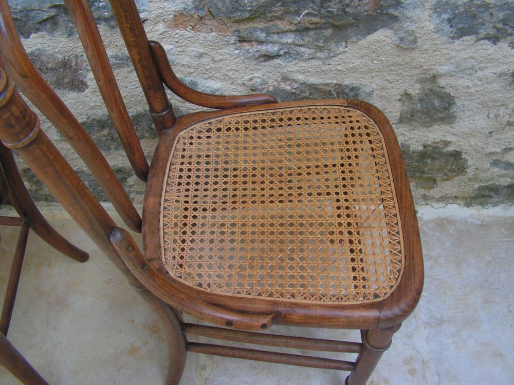 pair of can bistro chairs