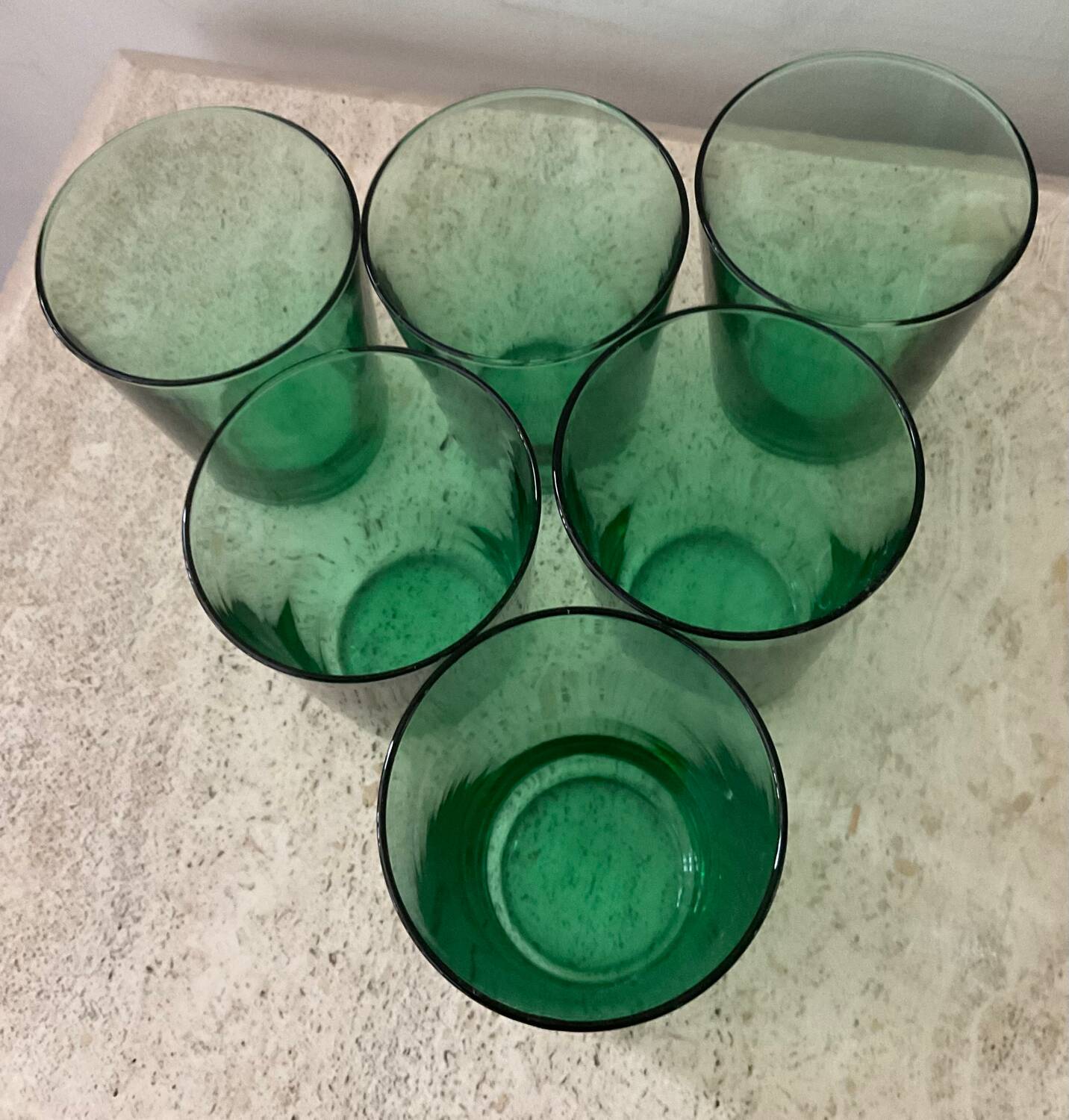 Series 6 mint green water glasses