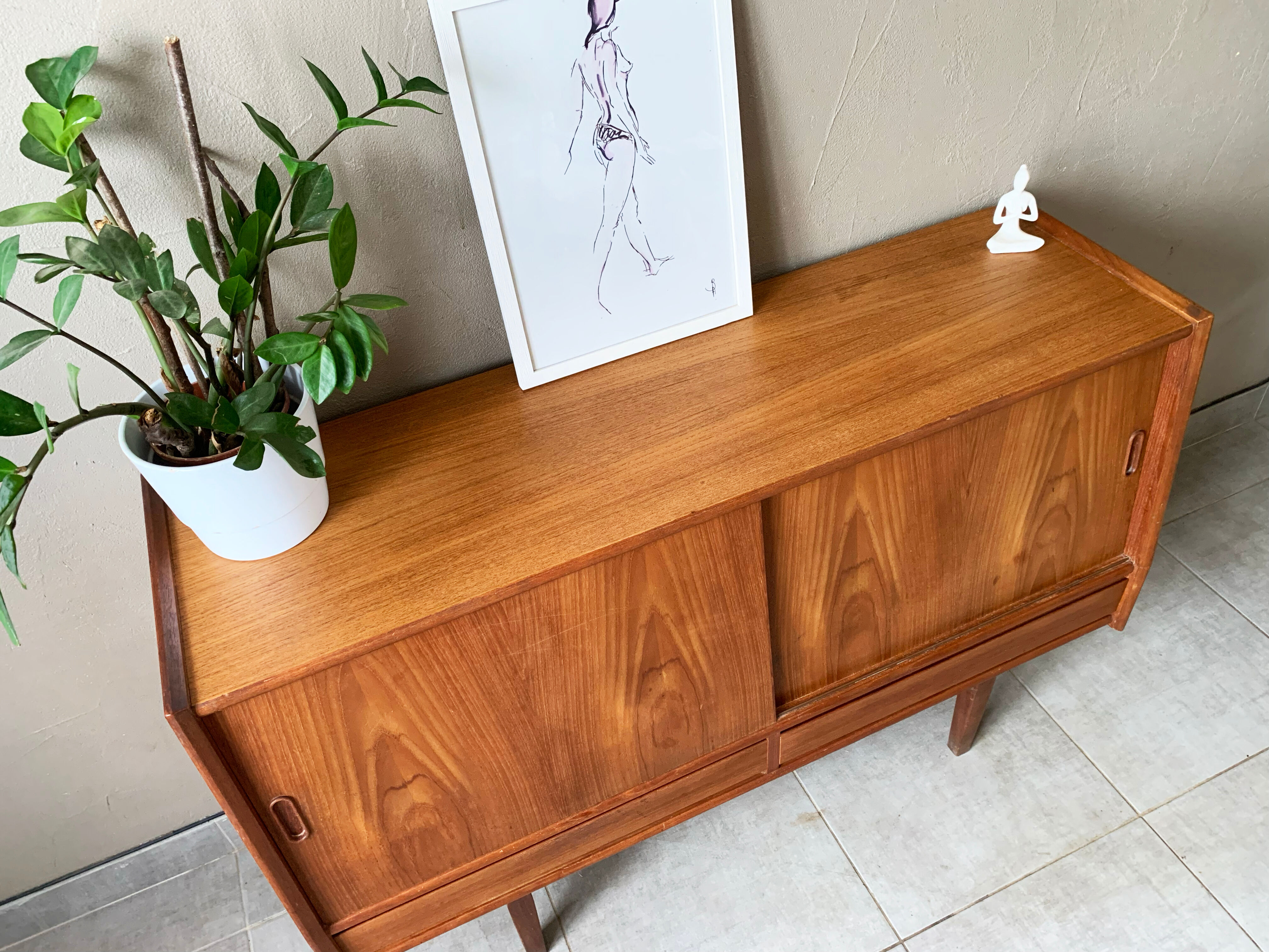 Danish vintage teak enfilade, 60s