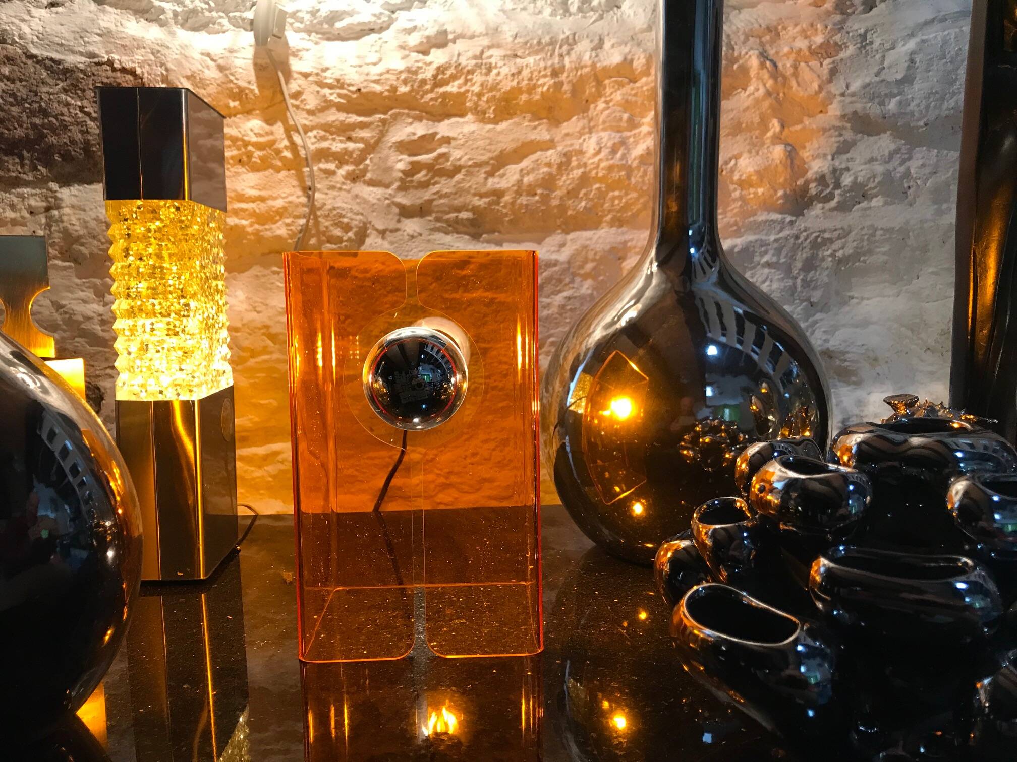 Lampe de Table Vintage • V.Orange • Space Age • 1970