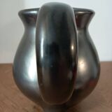 Black ceramic tripod jug