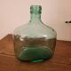 Green oblong glass carafe