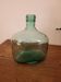 Green oblong glass carafe