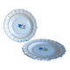Pair of antique French faience plates, possibly Nevers, 19th century, hand-