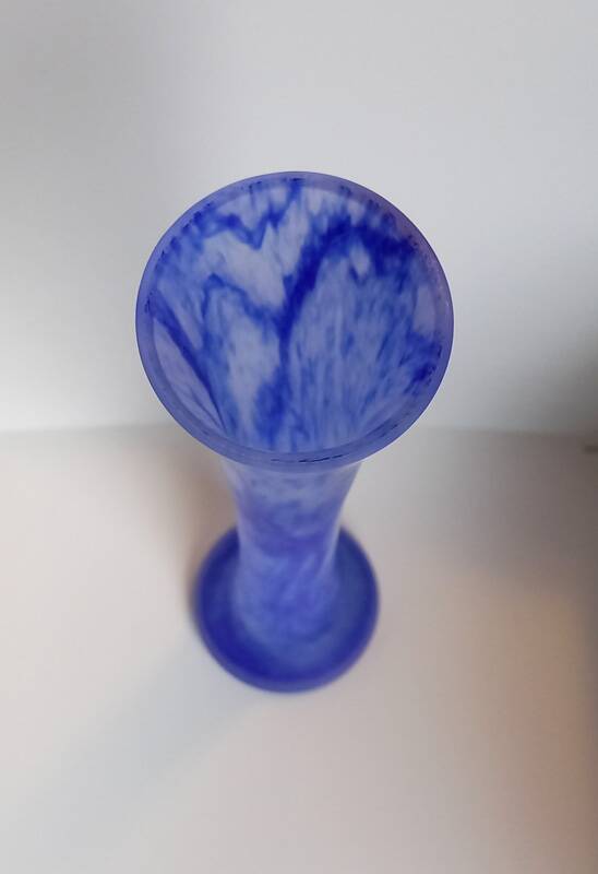 Large soliflore vase in blue glass paste – 1970s.
