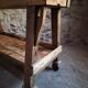 French industrial kitchen island, antique work table in chestnut and oak, circa 1900.
