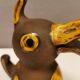 Old ceramic piggy bank. shaped like a duck from hegnetslund denmark