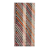 1970s Turkish Oushak Handmade Wool Cotton Brown Kilim Runner 81x172