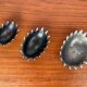 Stackable metal ashtray hedgehog mid-century USSR, 1960s, set of 6