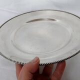 Round table service table tray Silver metal punch WMF