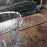 Art Deco cut glass pitcher, France 1940