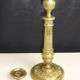 Torch old candle holder in chiseled brass base chiseled with roses