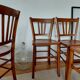 Set of 4 vintage bistro chairs in wood - brasserie style