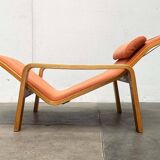 Mid-century modern Pulkka lounge chair by Ilmari Lappalainen for Asko, 1960s.