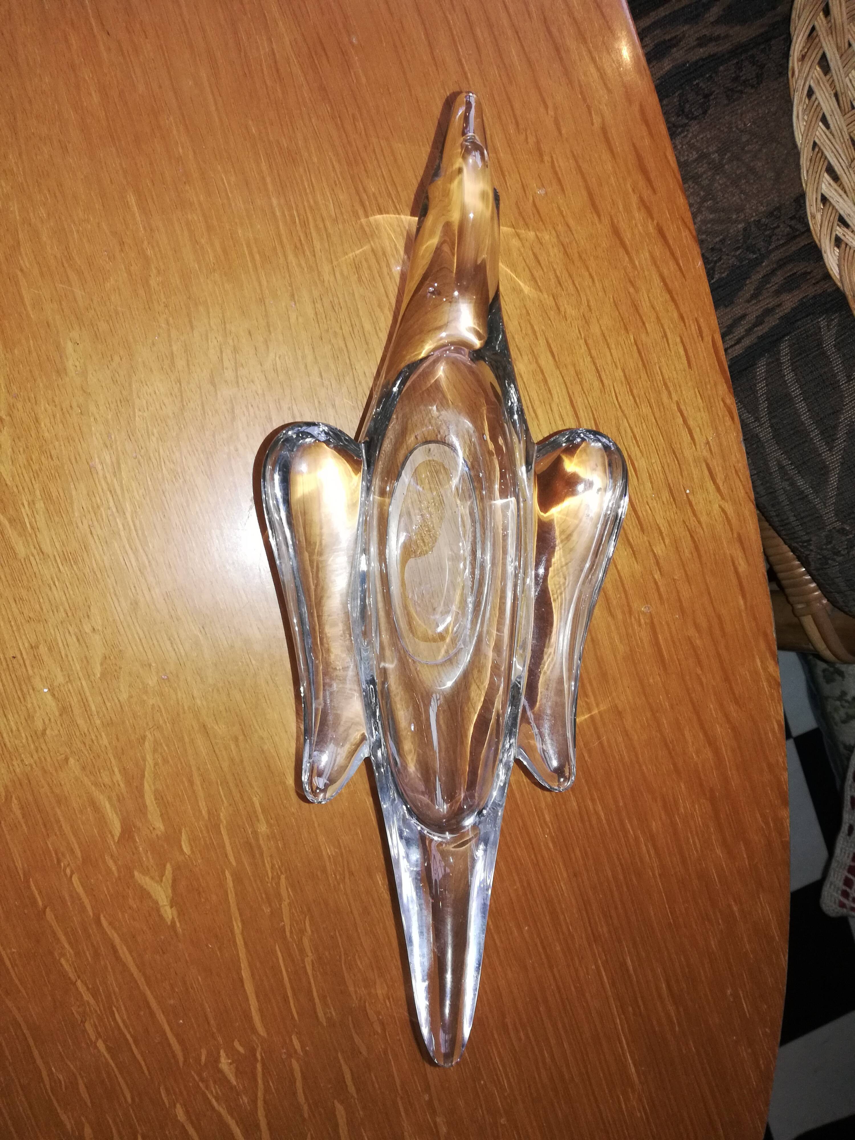 Empty dolphin crystal pocket