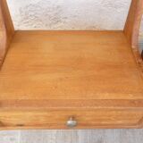 Pair of vintage solid wood hanging bedside tables