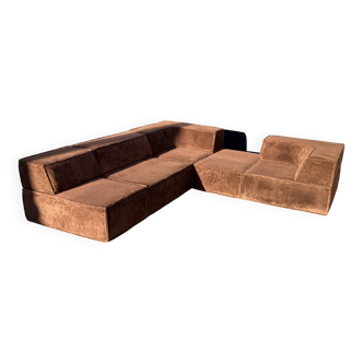 Cor trio Modular sofa Teddy chocolate brown, original fabric