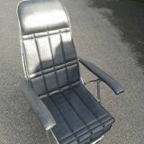 Chaise pliante inclinable vintage maule marga airstream repose-pieds design 1970