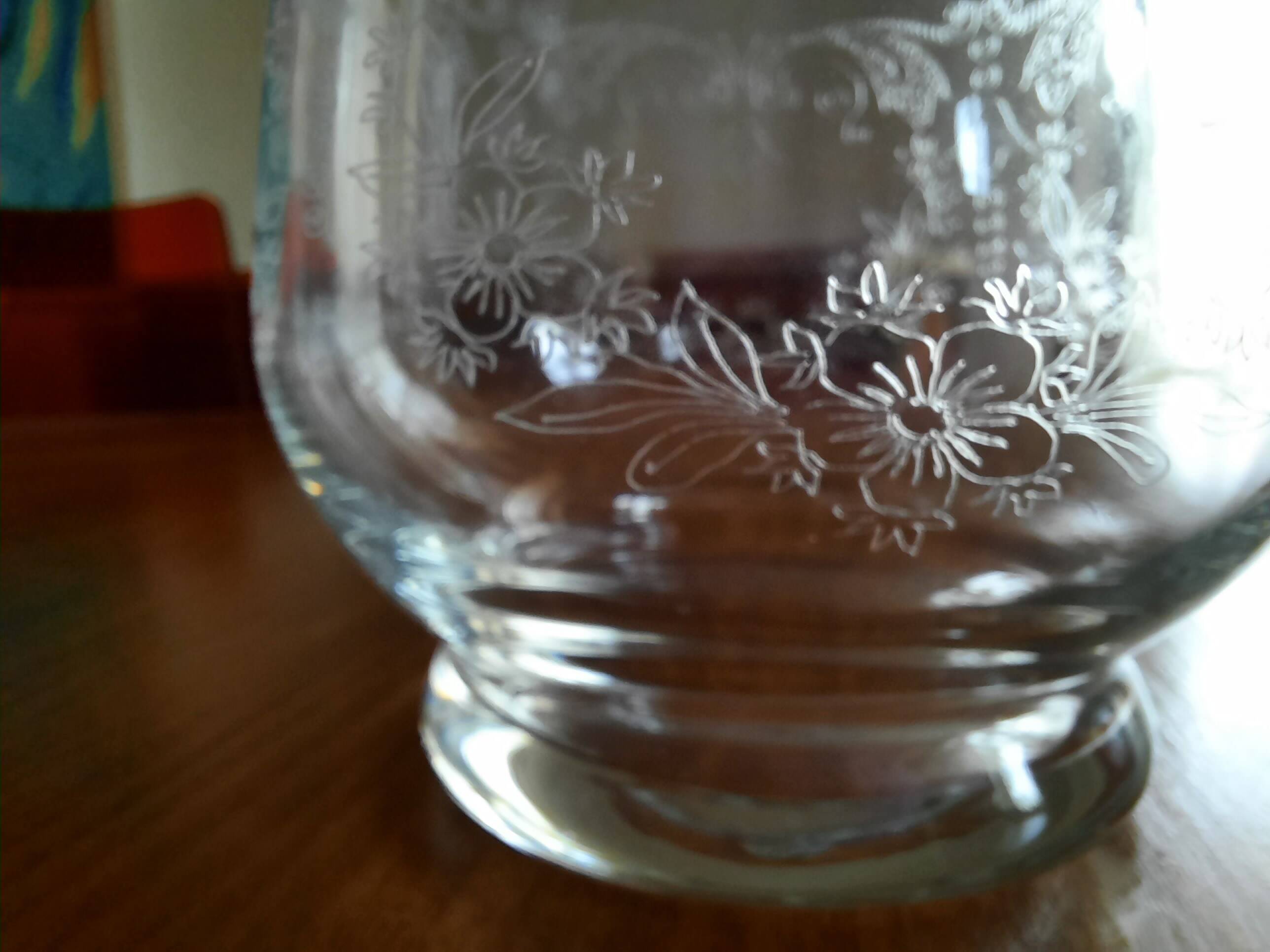 Hand engraved carafe