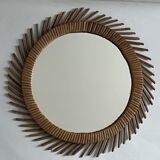 Rattan sun mirror
