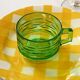 Set of 4 green Vereco coffee cups
