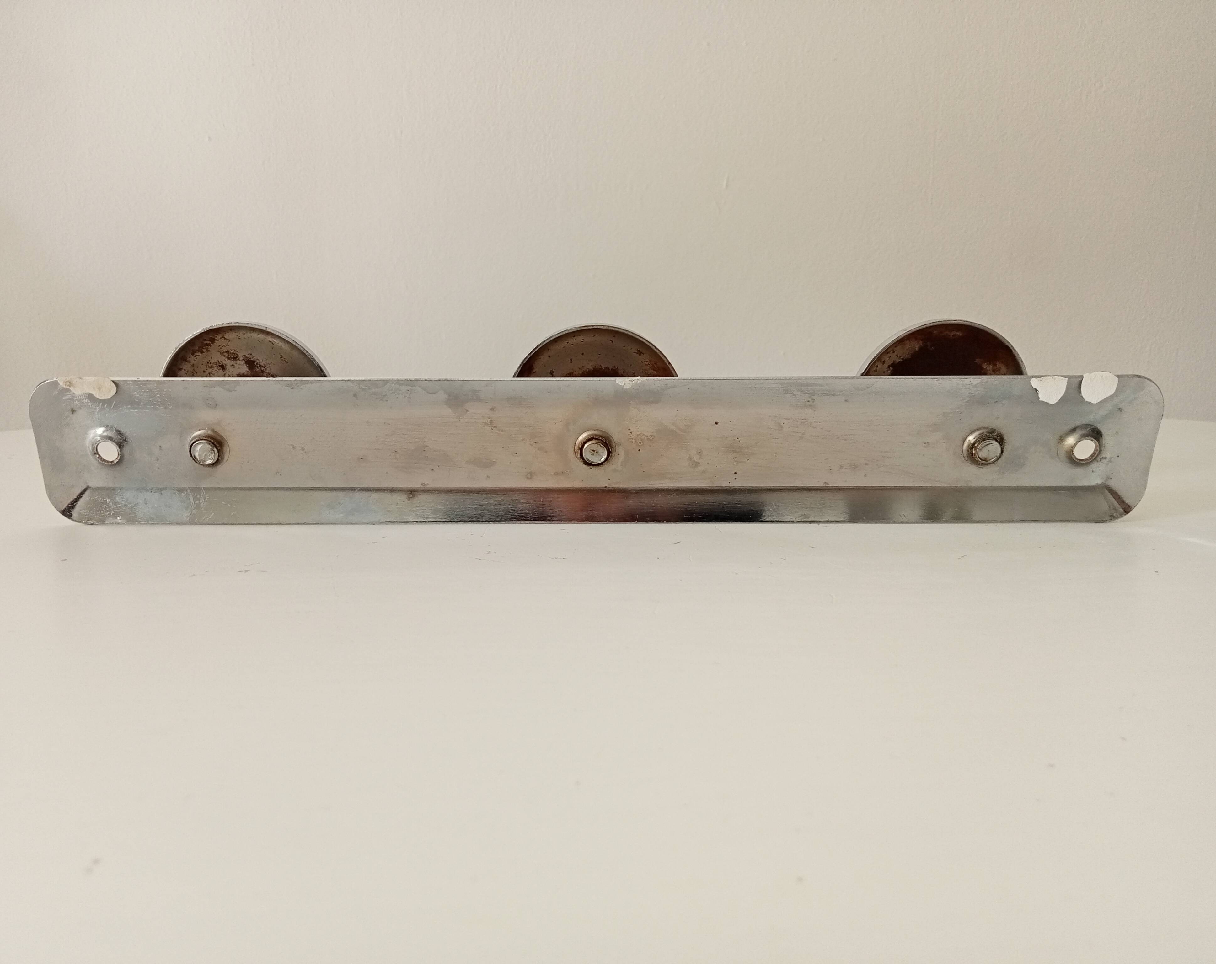 Vintage chrome wall coat rack