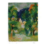 Paul Collomb: Path in Summer, original signed lithograph.