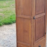 Old Parisian wardrobe 1 door 1stiroir in beech and ash