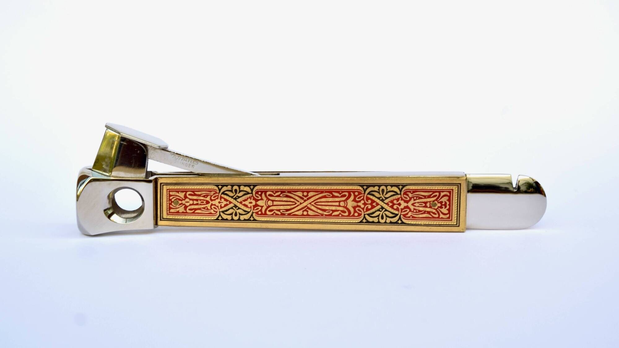 Old donatus solingen cigar cutter or guillotine in chromed metal
