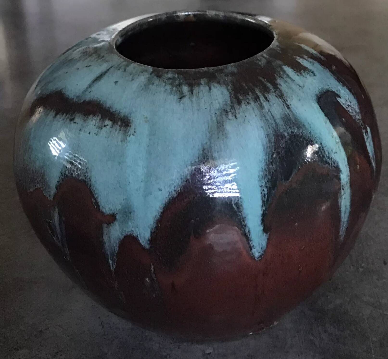 Vase ball in sandstone from saint amand en puisaye carriès school eugène lion