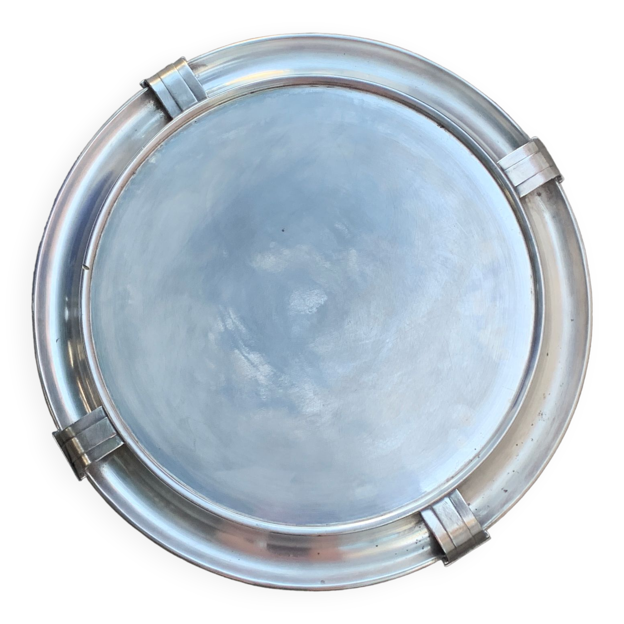 Tray Luc Lanel in silver metal 1930