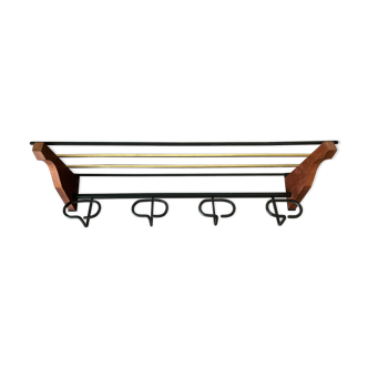 Product BHV Teak and brass coat rack 1960