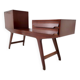 Vintage Wooden Cabinet / Tv Stand in the Style of Parisi with Ash Interiors