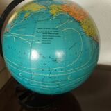 Globe terrestre , Mappemonde vintage tarides , 1977