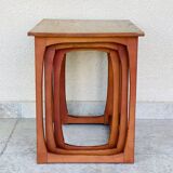 Teak nesting table