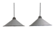 Pair of enamelled industrial conical suspensions